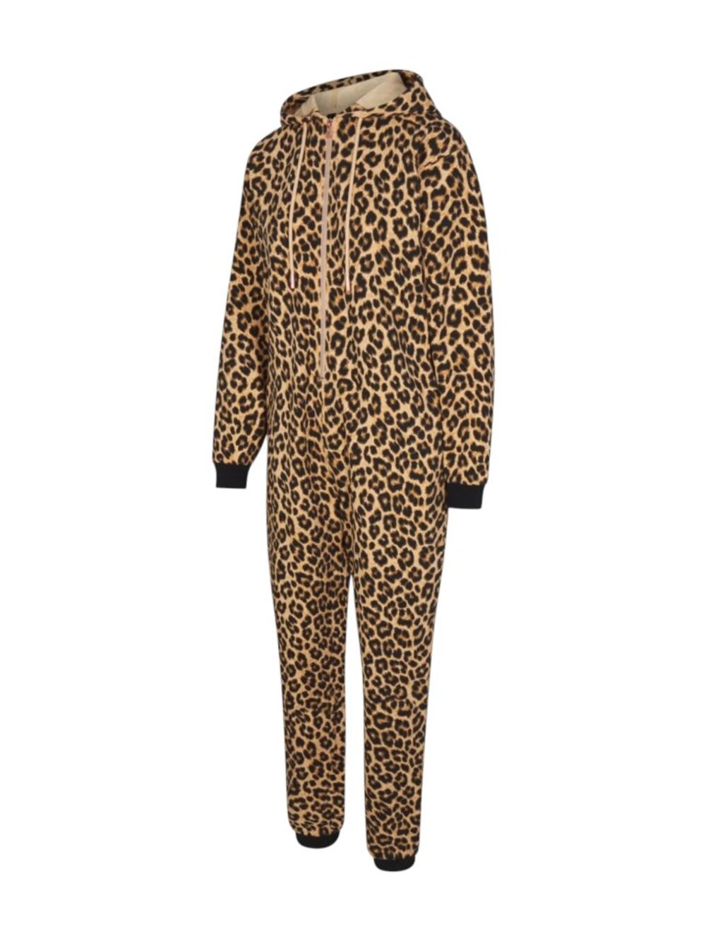 SAVAGE X FENTY Forever Savage Leopard Hooded Onesie Pajamas XS